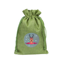 Wholesale Cheap Drawstring Linen Fabric Bags with Logo for Gift Packaging